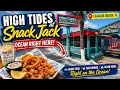 Watch the Waves Roll Into This Oceanfront Restaurant High Tide at Snack Jack