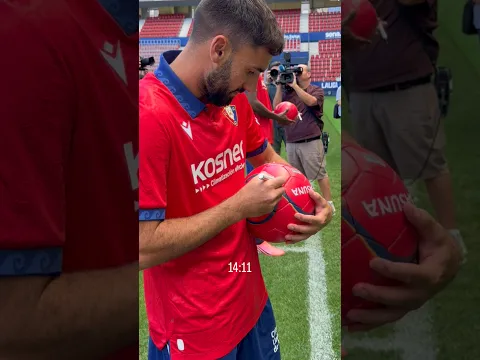 El primer día de Romain Del Castillo como jugador de Osasuna.