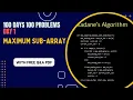 DAY 1 Maximum Subarray Problem - Algorithms and Solutions
