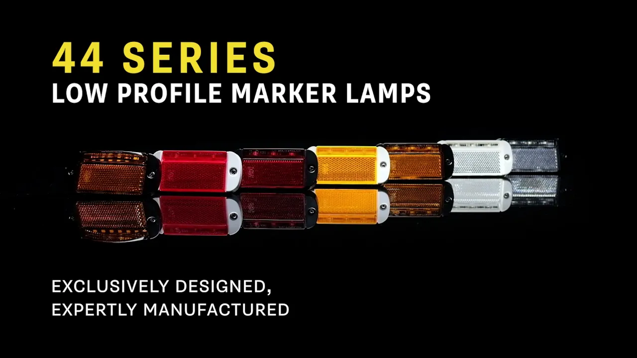 Video: LED marker light amber | 12-24v | 40cm cable | 44AME