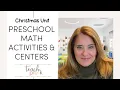Fun Christmas Math Activities and Centers for Preschool Teachers