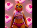 Stylized Toy Chica tries to feel if it's soft or not