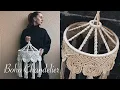 DIY Macrame boho lampshade chandelier