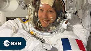 Sophie Adenot s first spacewalk U S Spacewalk 97 broadcast