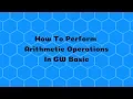 How to perform arithmetic operation in GW basic