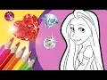 Coloring Rapunzel Tangled Disney Princess Coloring Pages Glitter Coloring