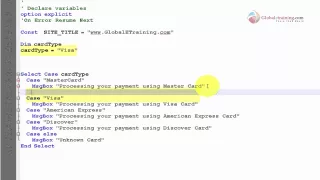 VB Scripting - Conditional Statement