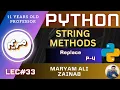 Python String Replace Method Lec