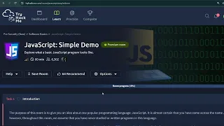 TryHackMe JavaScript Simple Demo Room