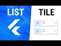Flutter ListTile Widget