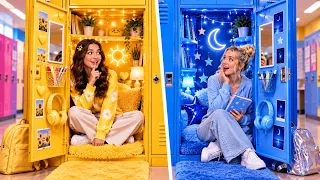 Secret Room at School! 🤫📚 DIY Ideas And Decor Hacks by 123 GO! GOLD