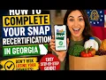 How to complete your SNAP recertification in Georgia