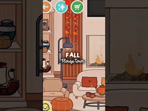 Toca Boca free fall family house tour 🍁🐿️🤍 #shorts #fyp #tocaboca #tocalifeworld #aesthetic