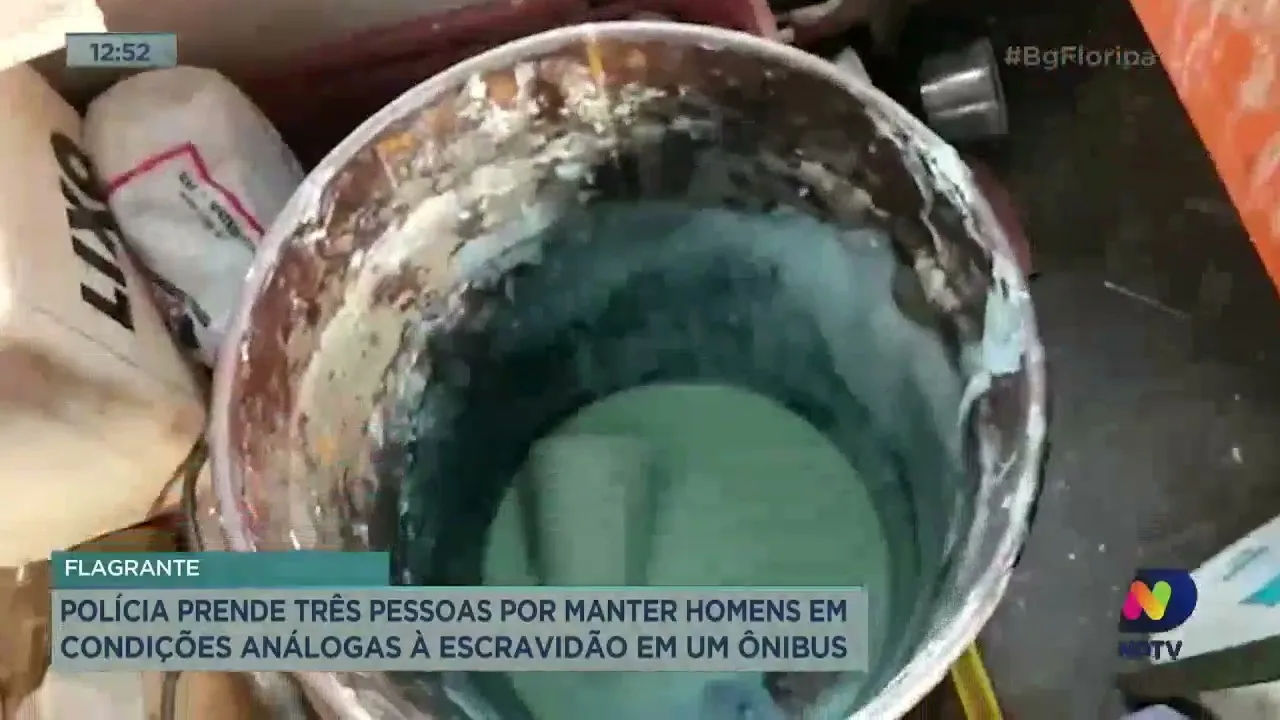Polícia prende três pessoas por manter homens em condições análogas à escravidão em um ônibus