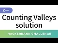 HackerRank Solution Counting Valleys in C