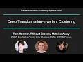 Deep Transformation-Invariant Clustering 11min