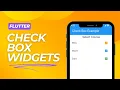 Check Box in Flutter Check Box Widgets Flutter Tutorial