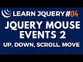 jQuery Mouse Events 2 Up Down Scroll Move - jQuery JS Library Tutorial