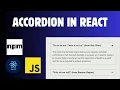 Create a Smooth Accordion in React React-Slidedown NPM