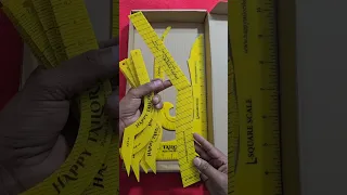১১ পিস L Scale দর্জি মাস্টার স্কেল কম্বো