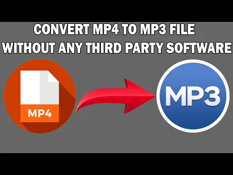 Download MP3 How to convert an MP4 file to Mp3 Without any third party software