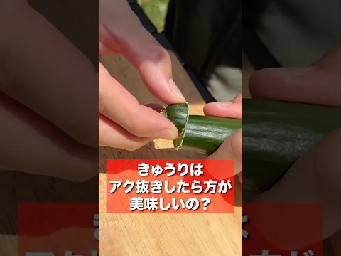 きゅうりのアク抜きに物申す！
