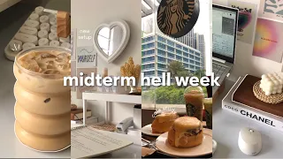 Download study vlog 📚 midterms week — studying at a cafe, new setup, lots of caffeine, stressing \u0026 prepping MP3