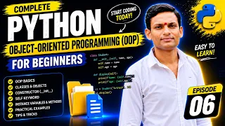 Python Tutorial for Beginners Object-Oriented Programming OOP in Python Lecture 06
