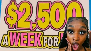 2 500 A WEEK FOR LIFE MIX MA LOTTERY SCRATCH TICKETS