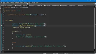 IF-ELSE Java Program To Check Voting Eligibility BasicKnowledge