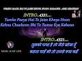 Tumko Paaya Hai To Jaise Khoya Hoon Karaoke With Scrolling Eng