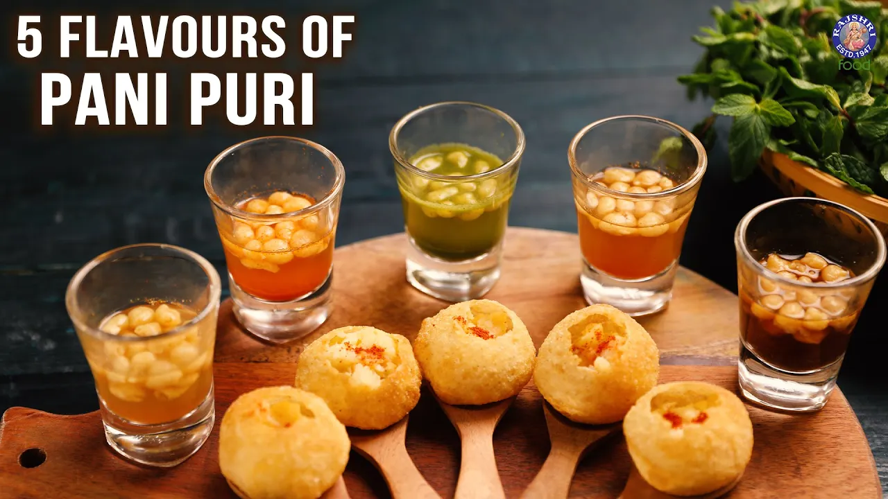 5 Flavours Pani Puri Recipe   Pudina, Jeera, Garlic, Tamarind, Hing   how to make pani puri water?