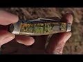 Fighting rooster first gen knife rehandled before out gassing celluloid destroys it