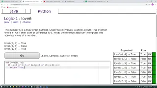 Logic-1 love6 Python Tutorial codingbat com