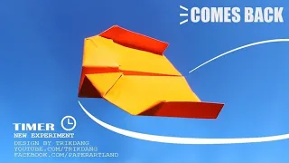 Download BEST PAPER BOOMERANG for KIDS - How to make a Paper Airplane that COMES BACK | Timer MP3