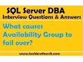 SQL Server Interview Questions and Answers What causes Availability Group to fail over