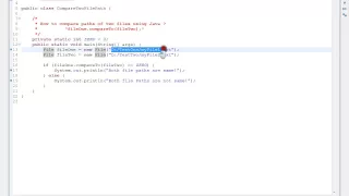 HOW TO COMPARE PATHS OF TWO FILES USING JAVA