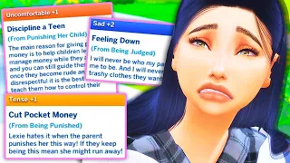 PARENT TEEN RELATIONSHIPS Toxic Controlling Overprotective Interactions Moodlets Mod