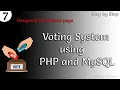 Voting System using PHP and MySQL Designing Dashboard page Tutorial-7