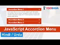 JavaScript Accordion Tutorial in Hindi Urdu