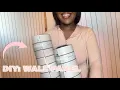 DIY Faux Wood Slat wallpaper Using Self Adhesive Panels Budget Room Glow-Up Beginner Friendly
