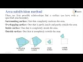 Area subdivision method
