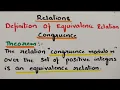 Theorem Congruence modulo m is an equivalence relation - Sets n Relations