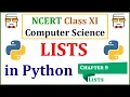 Lists in Python NCERT Class 11 Computer Science with Python