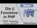 How to use die Functions in PHP