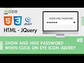How to Show And Hide Password When Click On Eye Icon Using Jquery Show Password