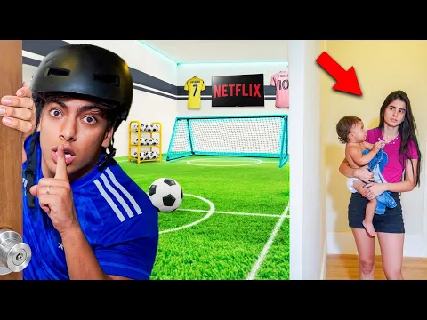 Construí Um CAMPO DE FUTBOL SECRETO Na Minha Casa!