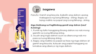 arts ikatlong markahan modyul 1 mga likas na bagay at mga bagay na gawa ng tao