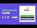 Create a Simple Spelling Bee Game Using HTML CSS JavaScript