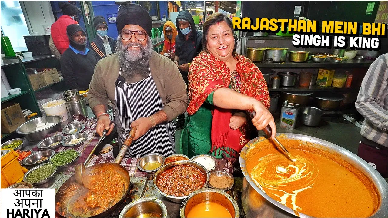 Indian Food Thali   Raja Park wale Sardar ji ka Pure Veg Dhaba   Kaju Paneer Masala, Gatta Sev Malai